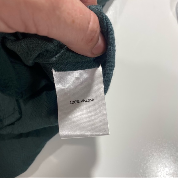 Rabens Saloner Green Emma Herringbone Classic Soft  Button Down Woman’s Shirt S - Picture 8 of 10